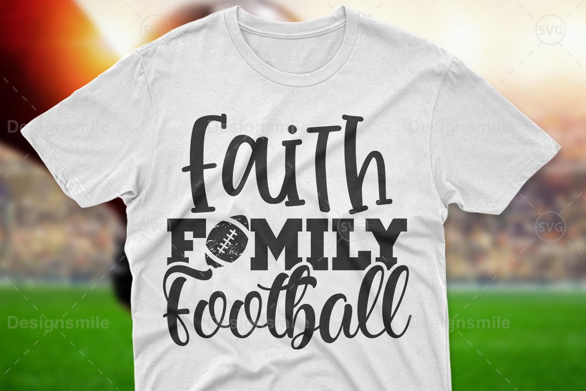 Faith Family Football SVG DXF PNG EPS Cutting Files example image 1