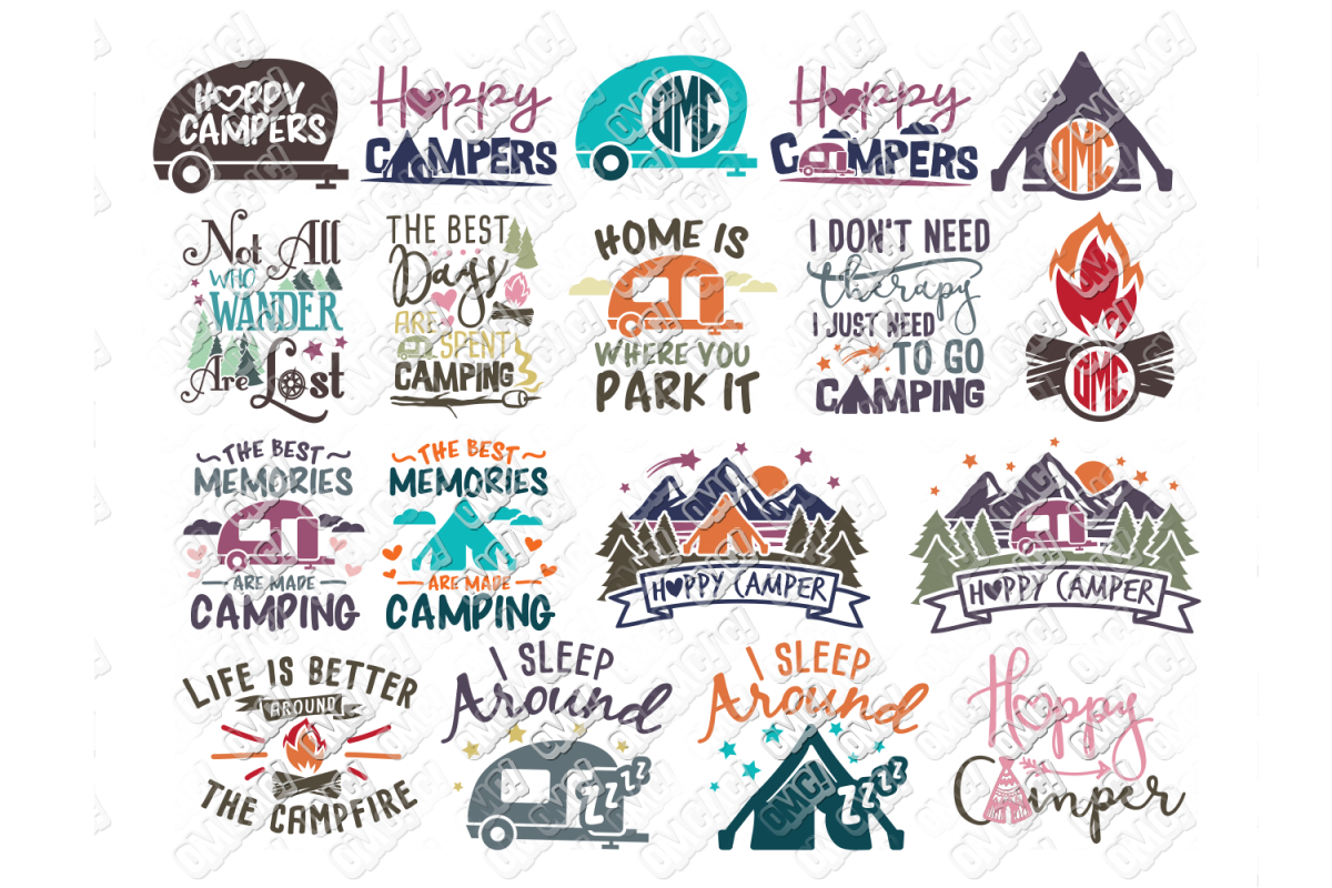 Download Camper SVG Bundle Camping