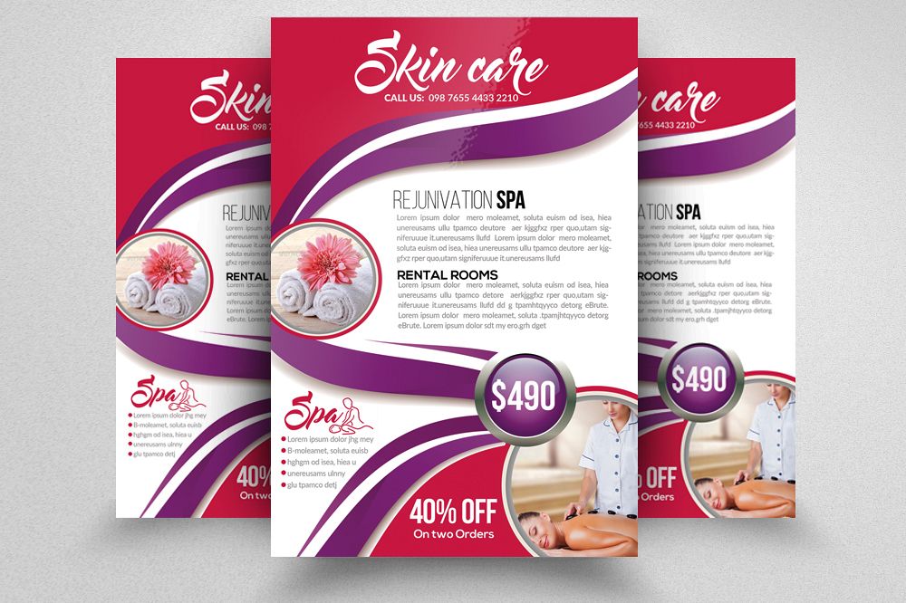 Spa & Skin Care Treatment Flyer example image 1