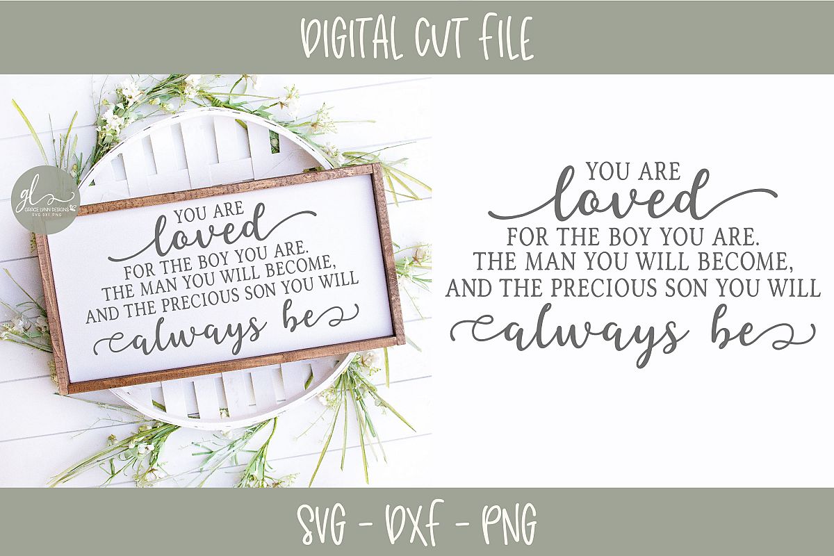 You Are Loved For The Boy/Boys You Are - Nursery SVG example image 1