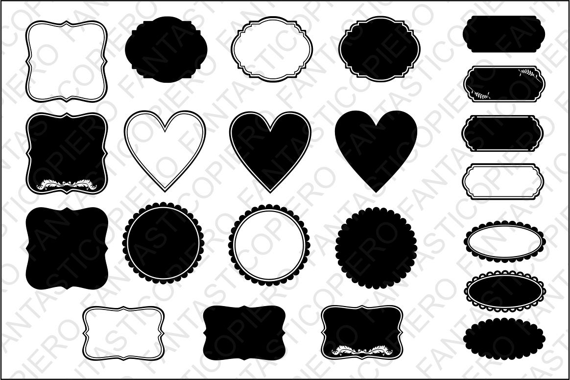 Labels SVG files for Silhouette Cameo and Cricut. example image 1