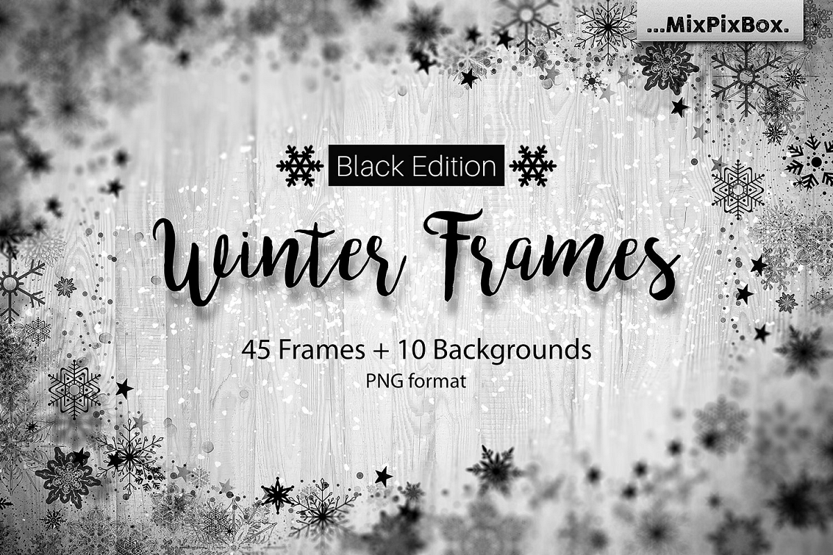 Winter Frames - Black Edition example image 1