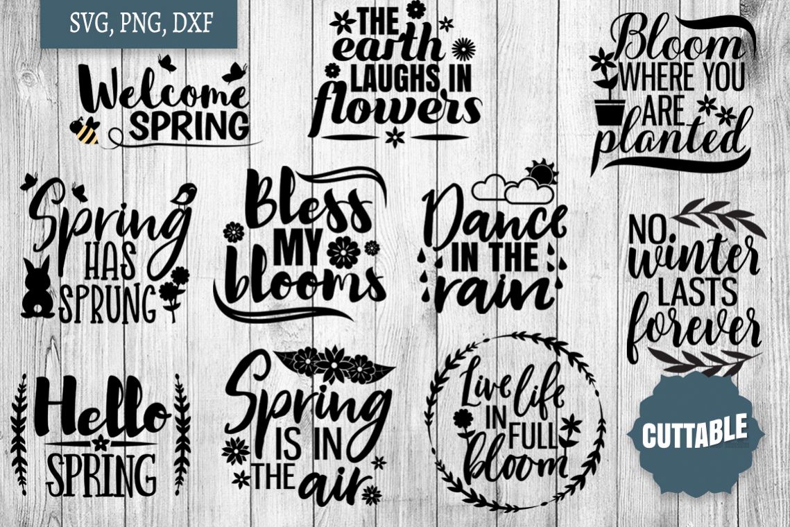 Download Spring SVG bundle, Spring quote cut file, welcome spring svg