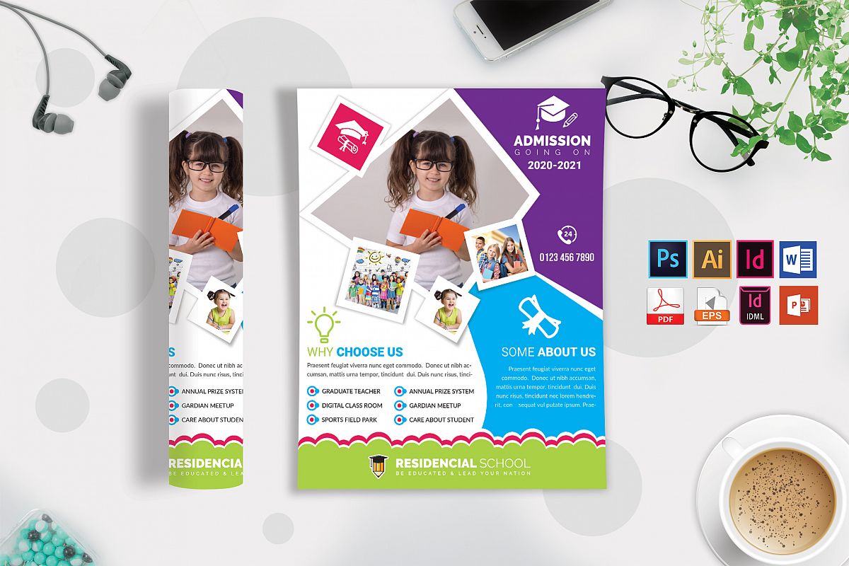 School Flyer Template Vol-08 example image 1
