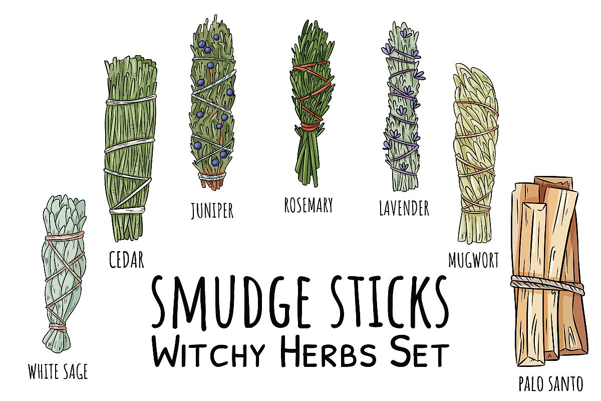 Smudge Sticks Witchy Herbs Set example image 1