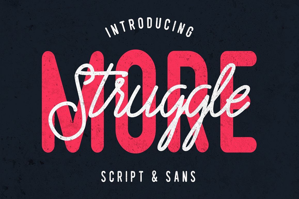 Struggle More - Script & Sans Font example image 1