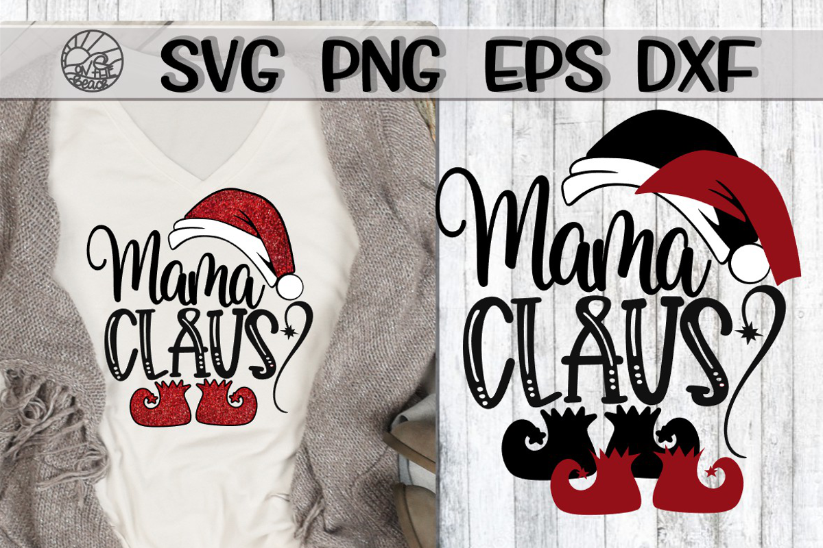 Mama Claus - SVG PNG EPS DXF example image 1