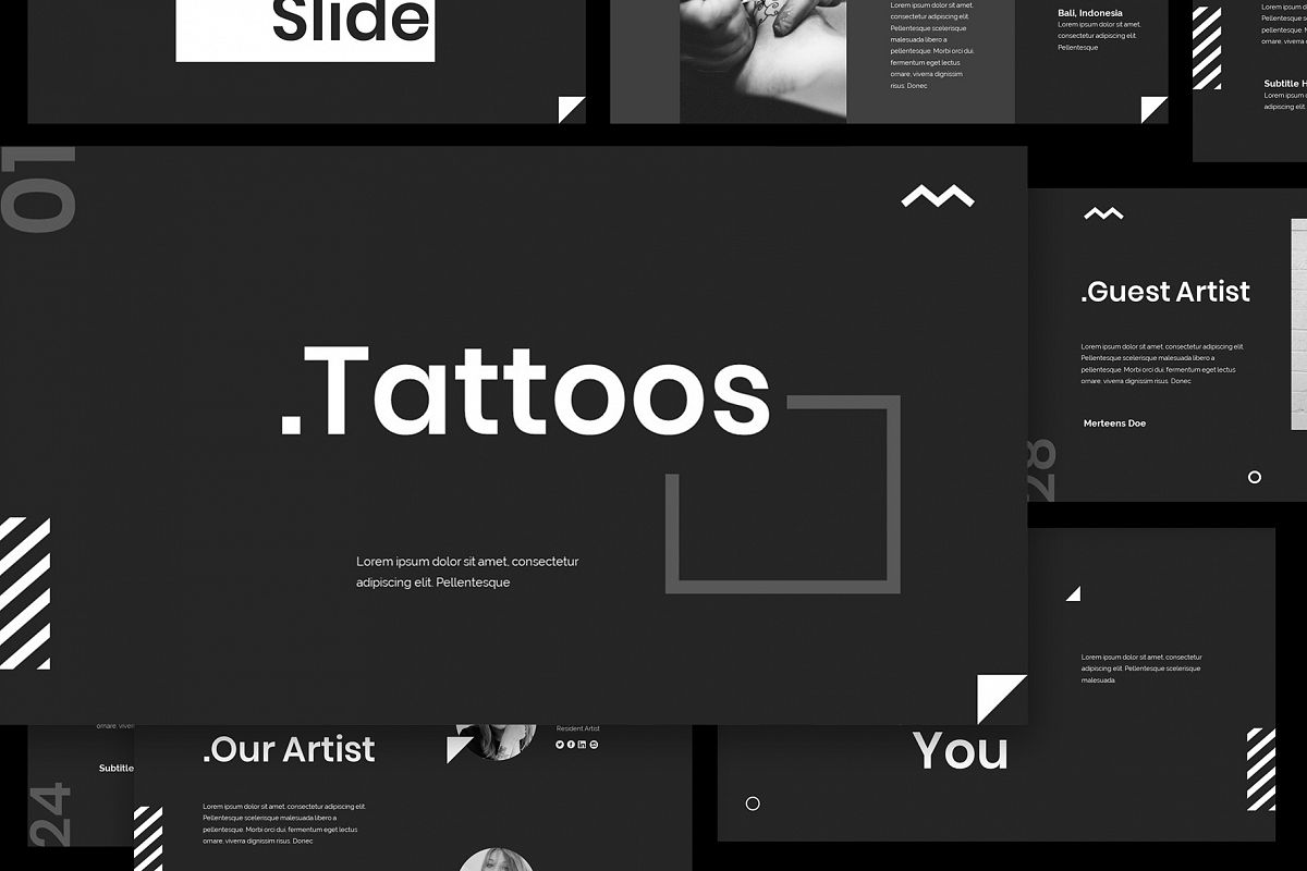 Tattoo Google Slides Presentation example image 1