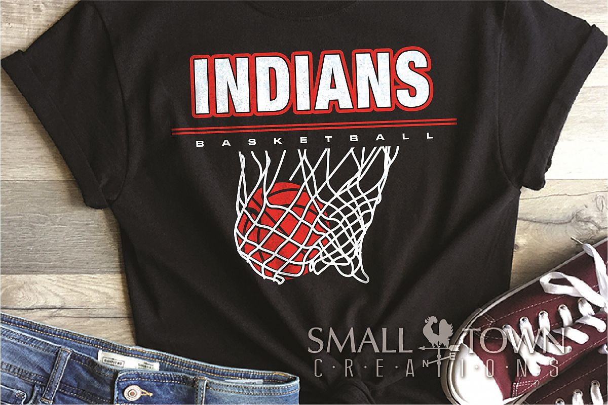 Indian, Indian basketball, Team, logo, PRINT, CUT & DESIGN example image 1
