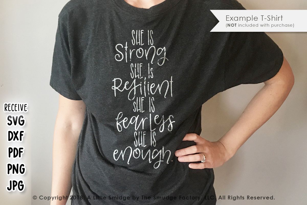 She Is Strong, She Is Resilient SVG example image 1