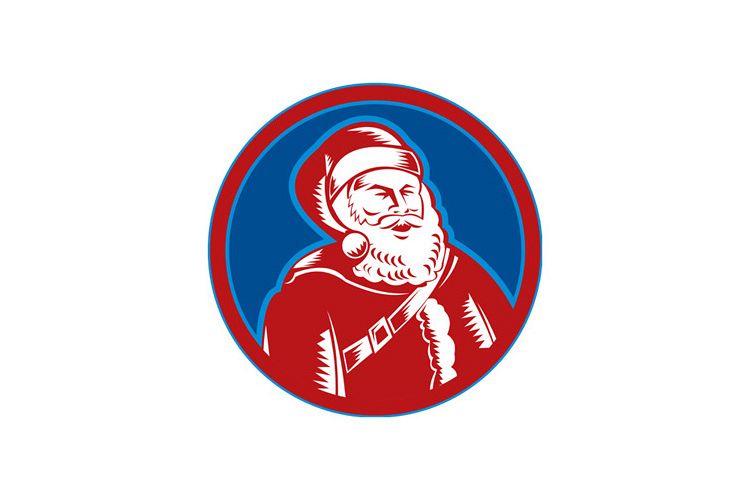 Santa Claus Father Christmas Retro example image 1