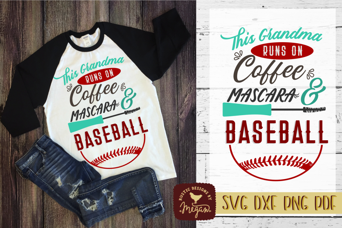 This Grandma Runs On Coffee Mascara & Baseball Sports Shirt example image 1