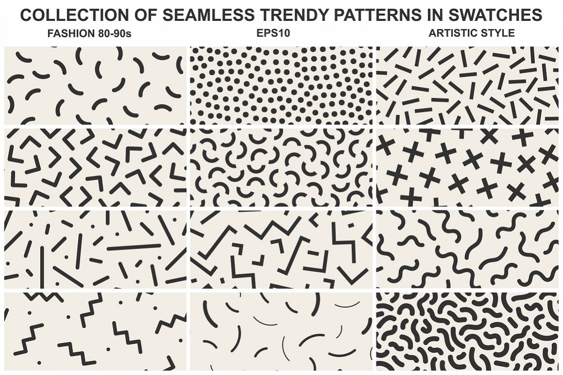 Memphis seamless patterns vol 2 example image 1