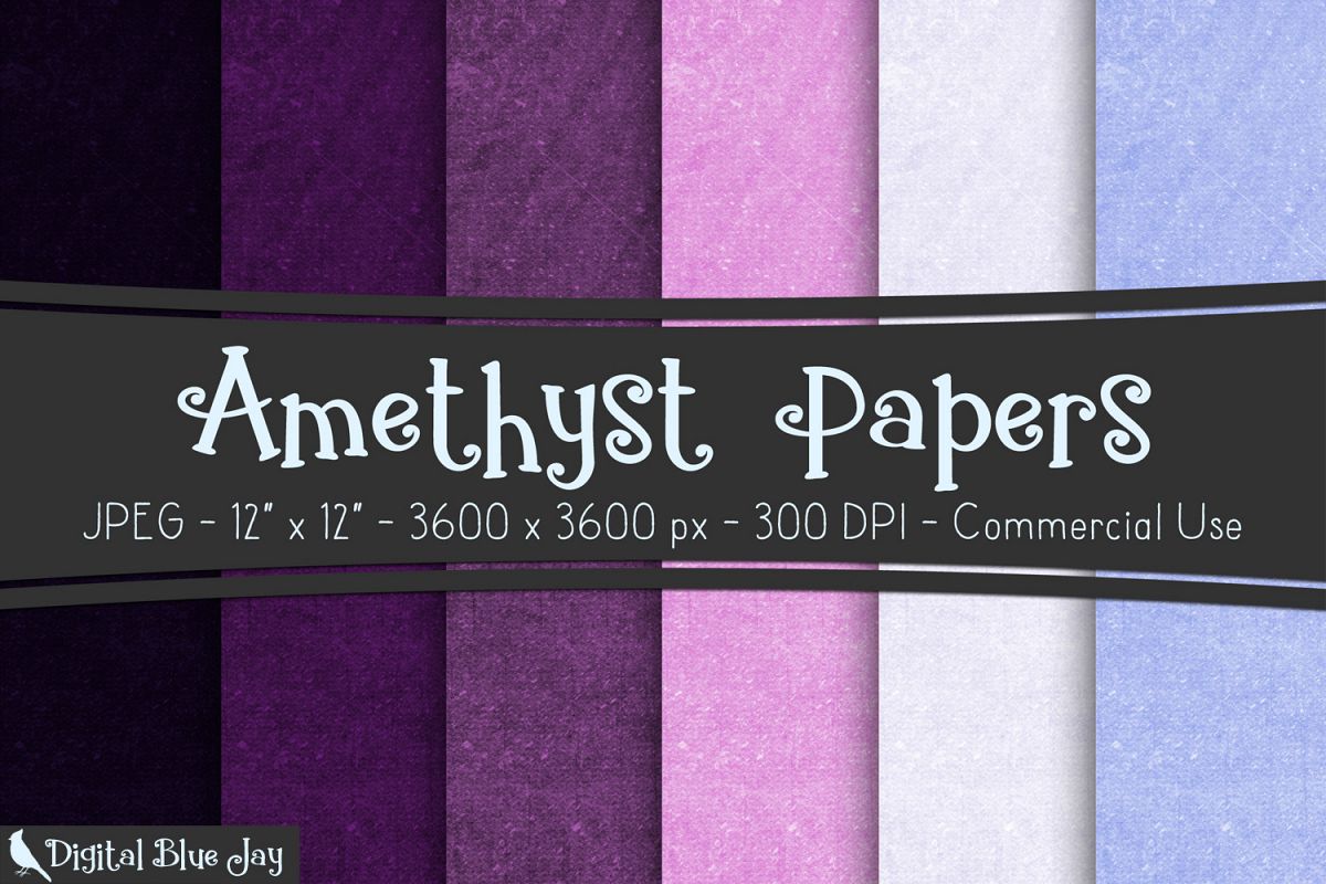 Digital Paper Textured Backgrounds - Amethyst Purple example image 1