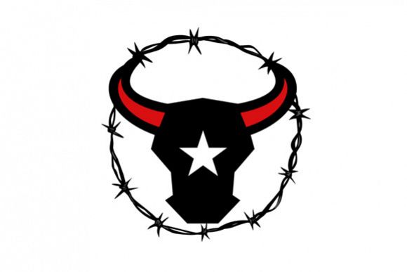 Texas Longhorn Barbed Wire Icon example image 1
