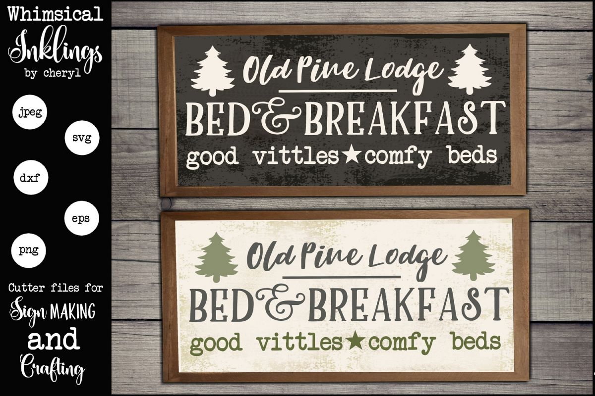 Old Pine Lodge SVG example image 1