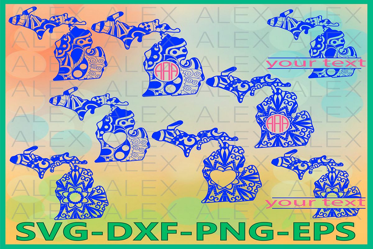 Michigan State SVG, Michigan Mandala SVG, Michigan Svg example image 1