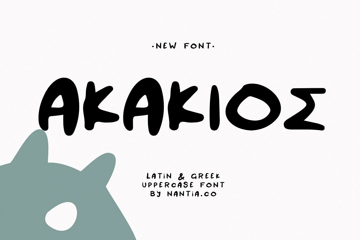 AKAKIOS UPPERCASE FONT example image 1
