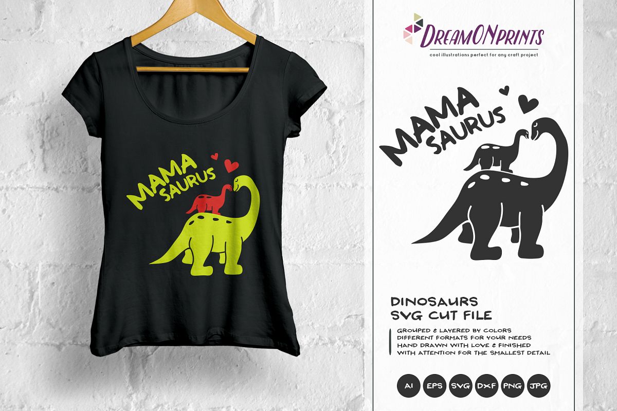 Download Mamasaurus SVG - Dinosaur Mom SVG (194625) | Cut Files ...