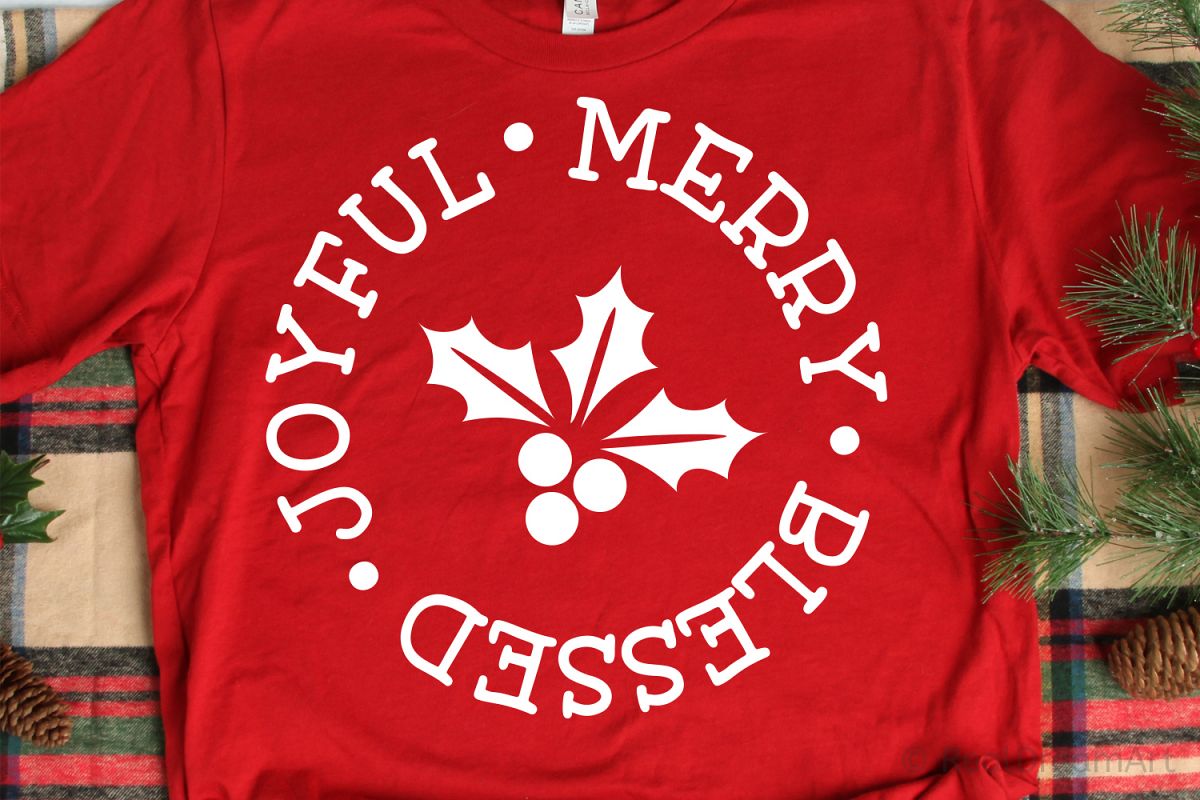 Joyful Merry Blessed SVG, DXF, PNG, EPS example image 1