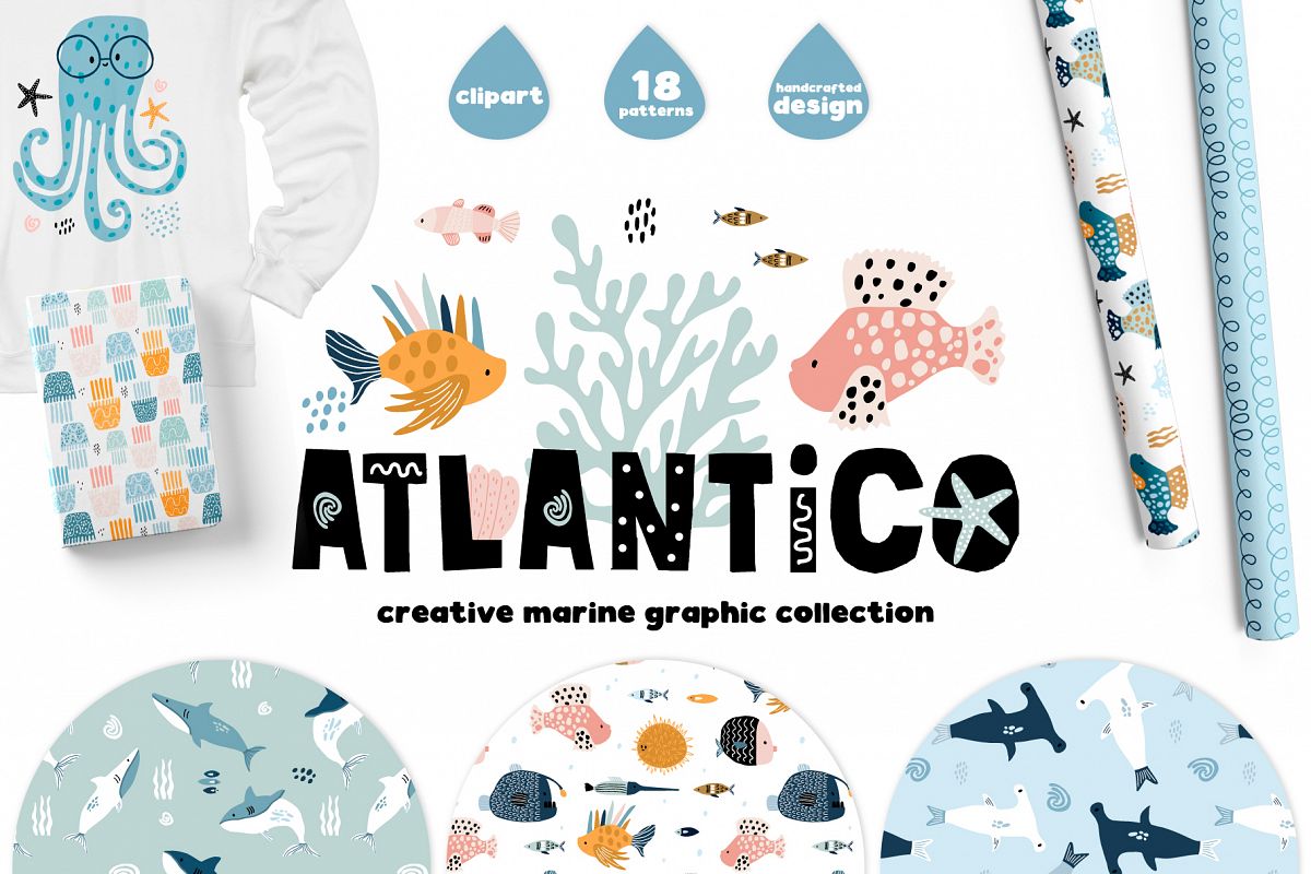 ATLANTICO. Marine graphic collection example image 1