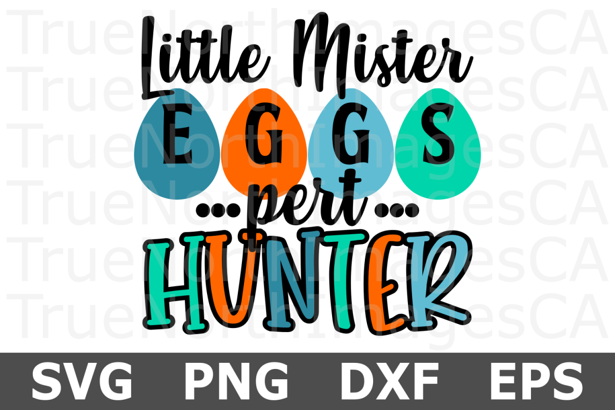 Little Mister Eggs pert Hunter - An Easter SVG Cut File example image 1