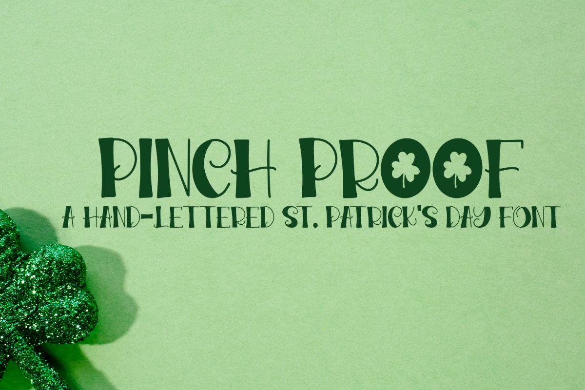 Pinch Proof - A Hand-Lettered St. Patrick's Day Font example image 1