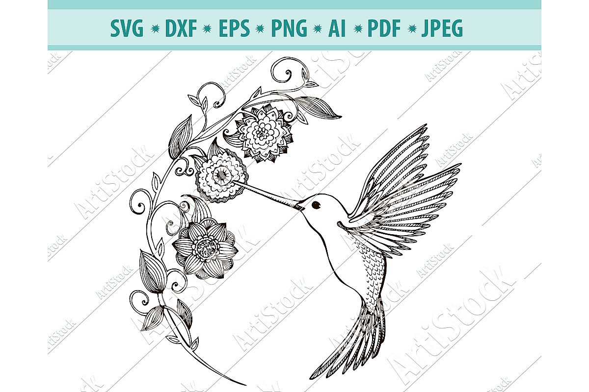 Download Hummingbird SVG, Hummingbird Wreath svg, Bird Dxf, Png, Eps (418588) | SVGs | Design Bundles