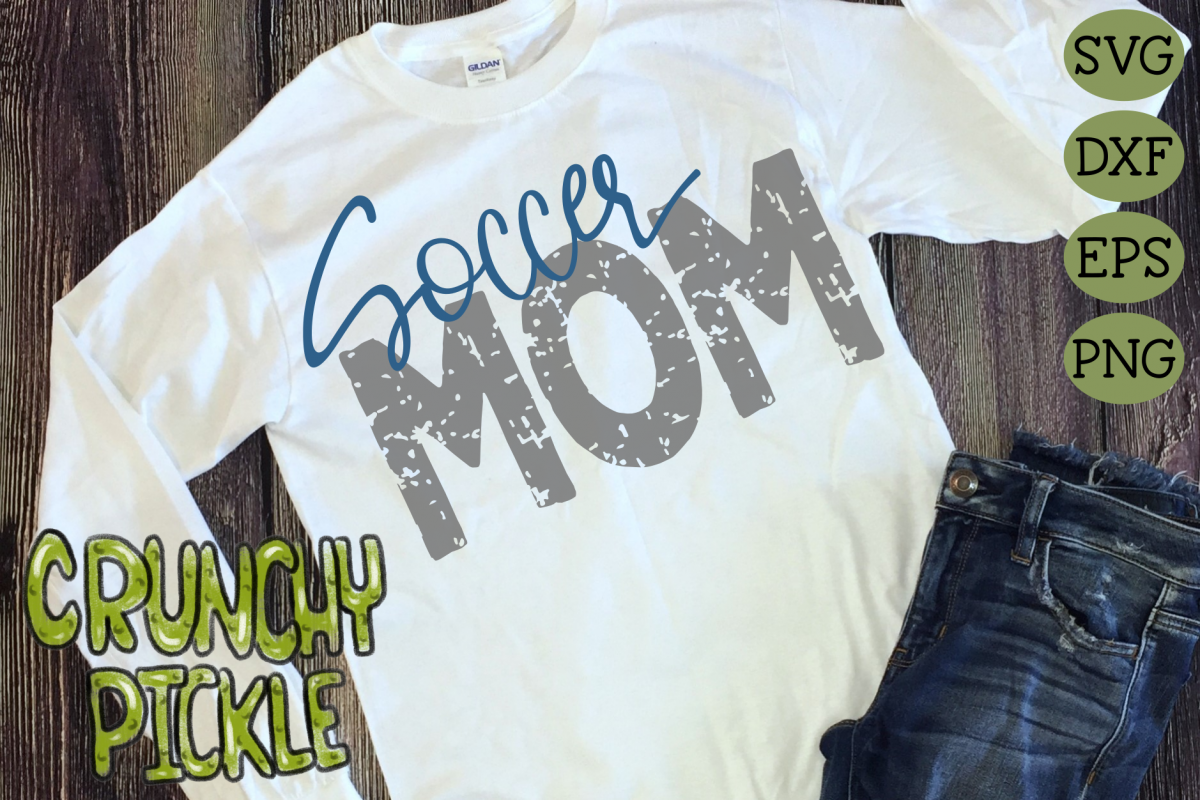 Soccer Mom & Bonus Team Mom Sports SVG Cut File example image 1