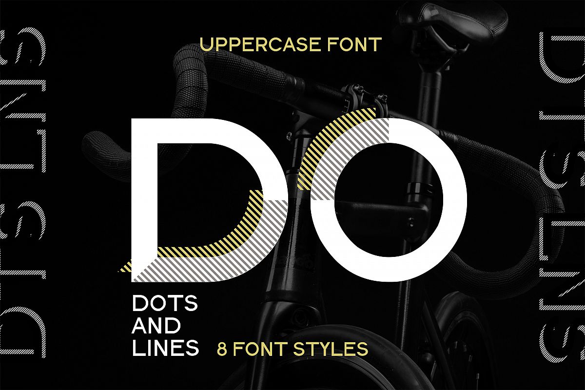 DOTS & LINES uppercase modern font example image 1