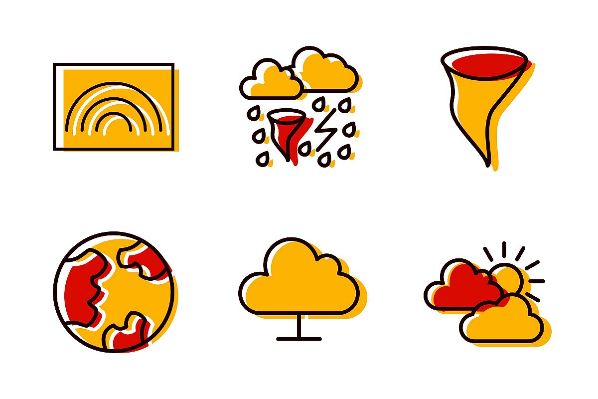Set Of Weather And Season Icons example image 1
