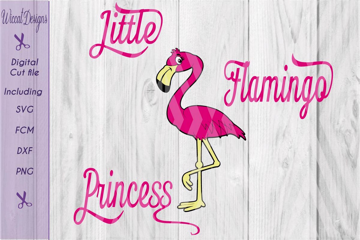 Flamingo svg, girl svg, princess, bird svg, fcm cut file example image 1