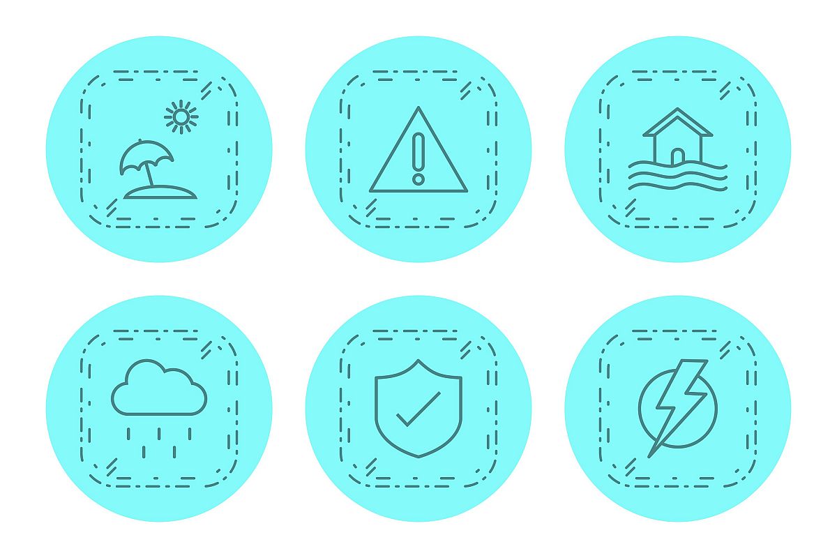 Set Of Weather And Season Icons example image 1