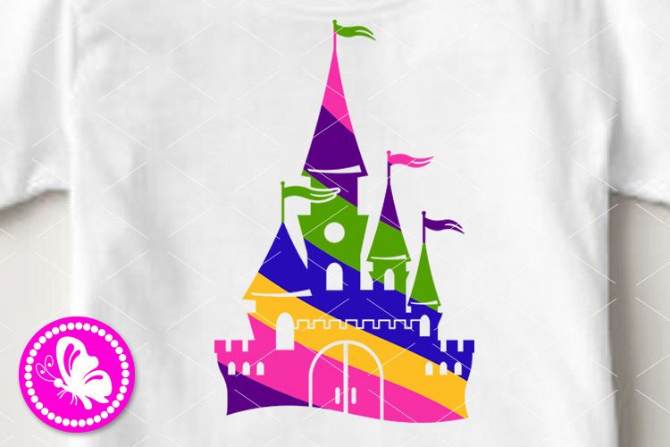 Magic palace svg Colorful castle clip art Cricut png dxf eps example image 1