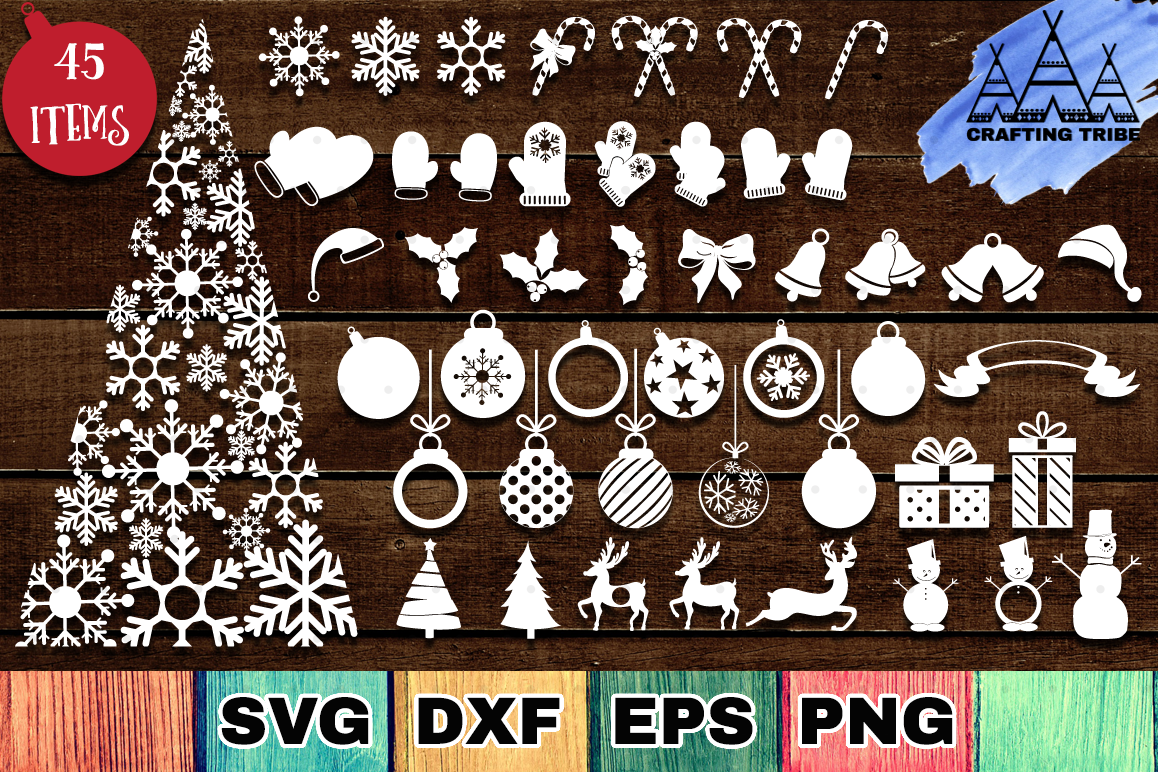 The Christmas SVG Bundle with 45 Cut Files example image 1