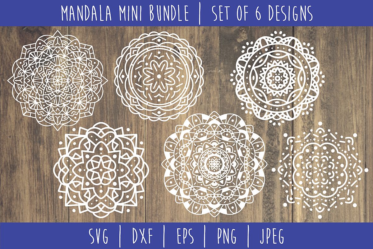 Mandala Mini Bundle Set of 6- SVG example image 1