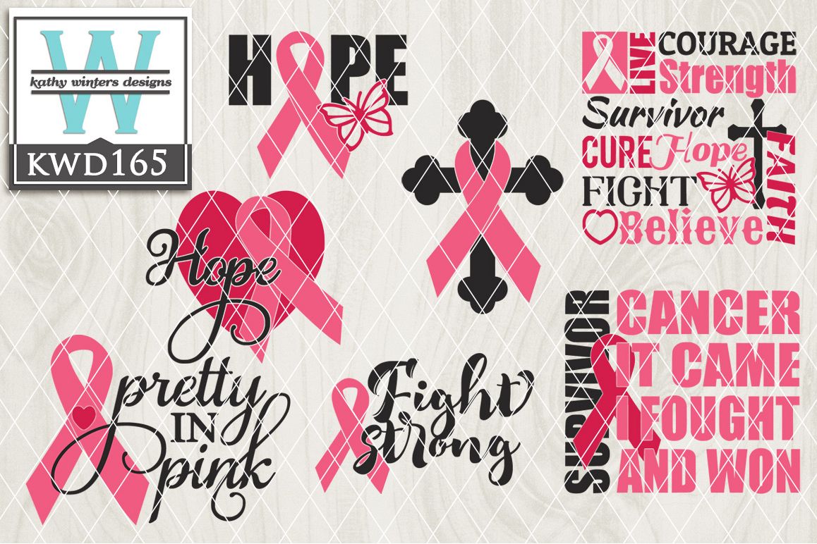 Breast Cancer Awareness Cutting File KWD165 example image 1