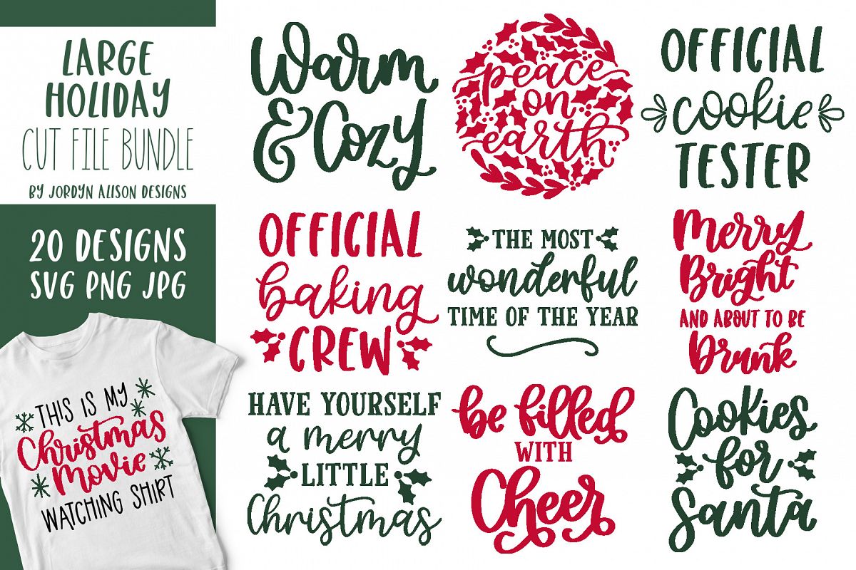 Download 20 Holiday Designs Bundle Christmas Svg Bundle PSD Mockup Templates