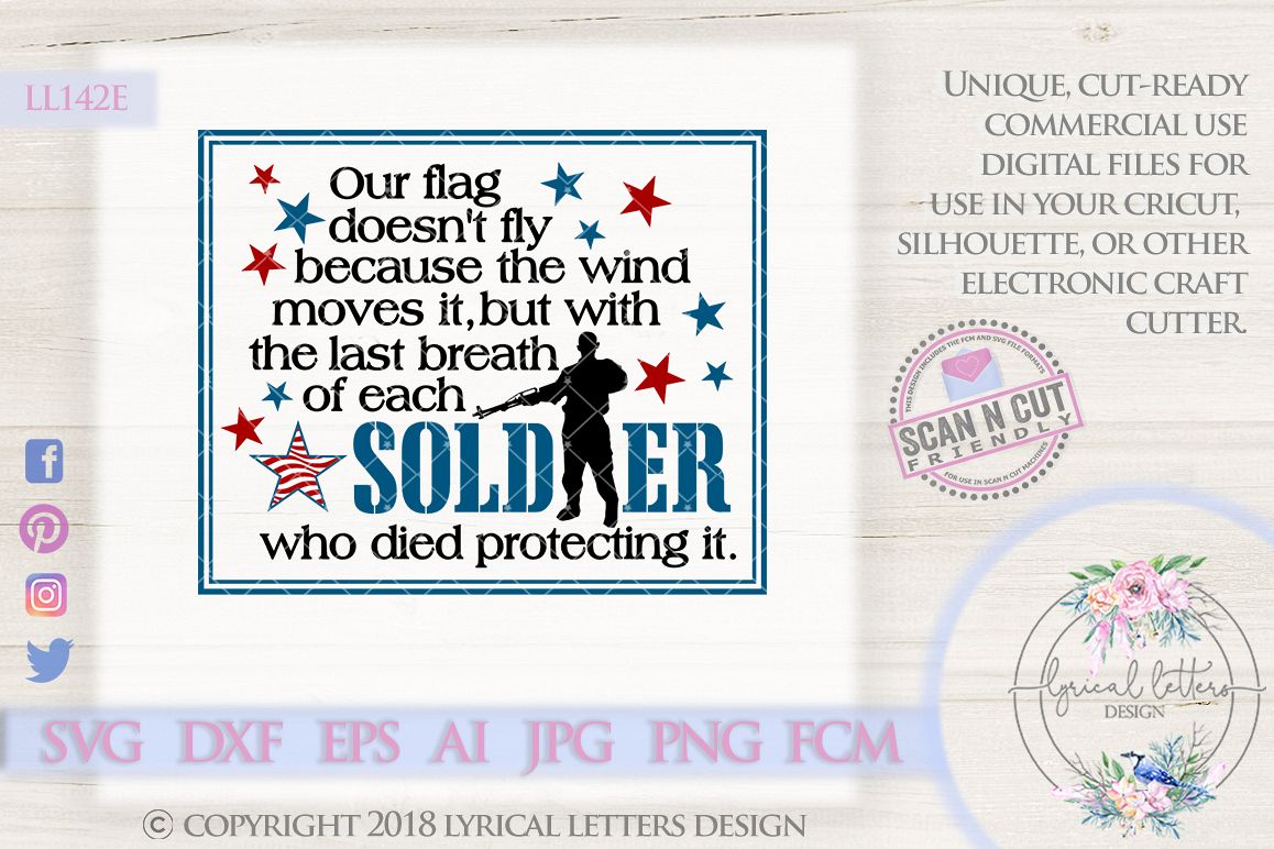 Last Breath of Each Soldier Military SVG Cut File LL142 E example image 1