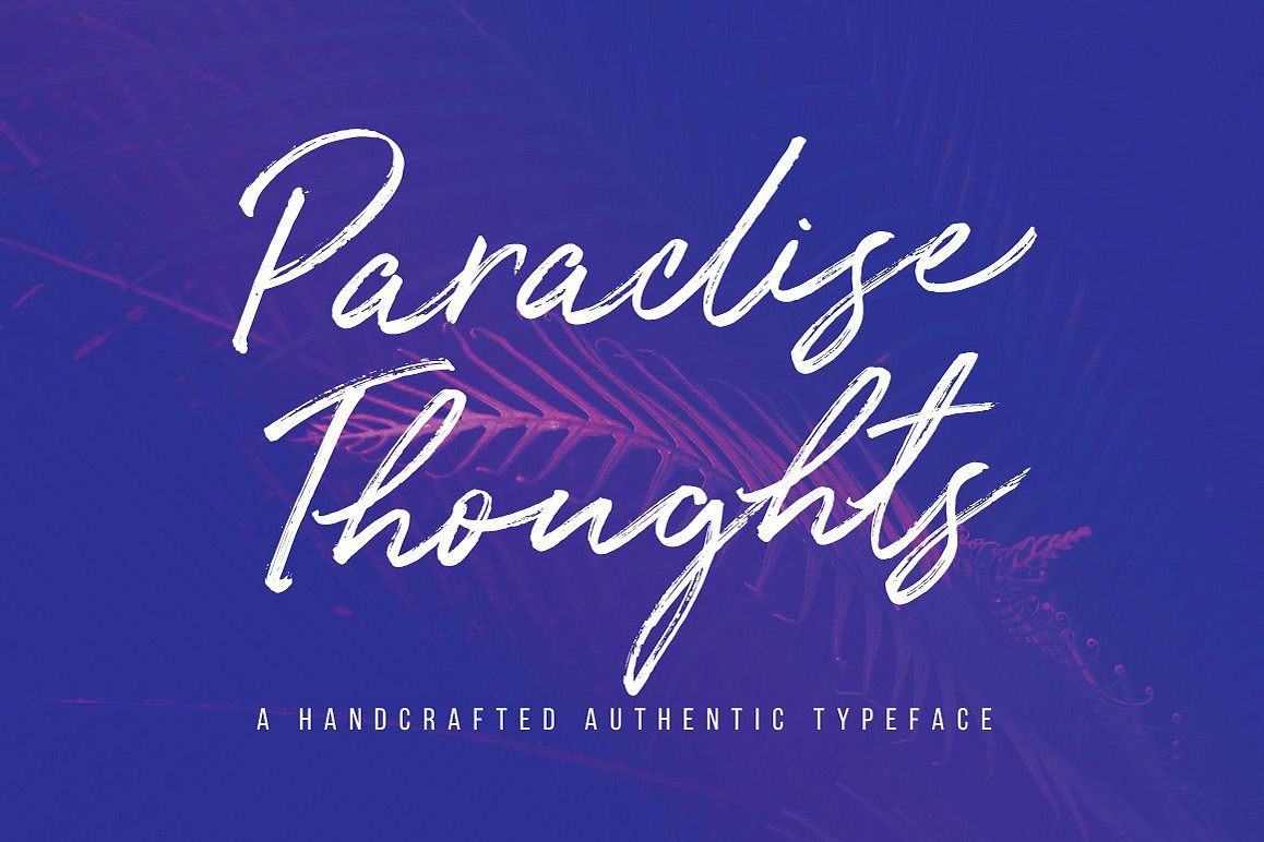 Paradise Thoughts Typeface example image 1