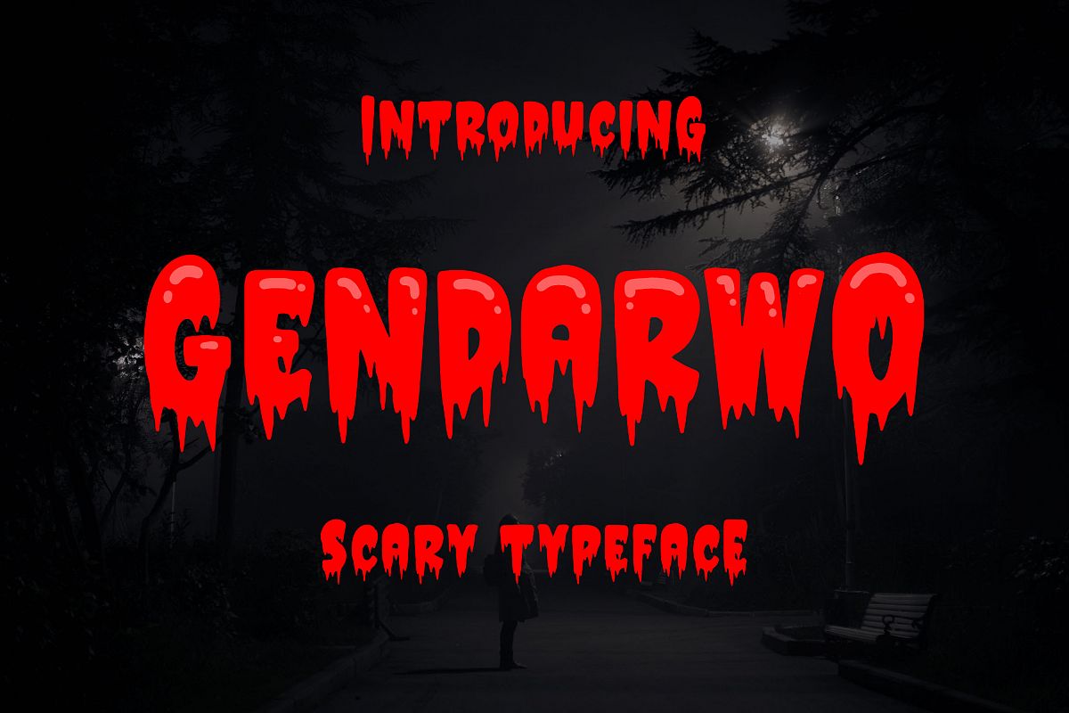 Gendarwo - Scary Typeface example image 1