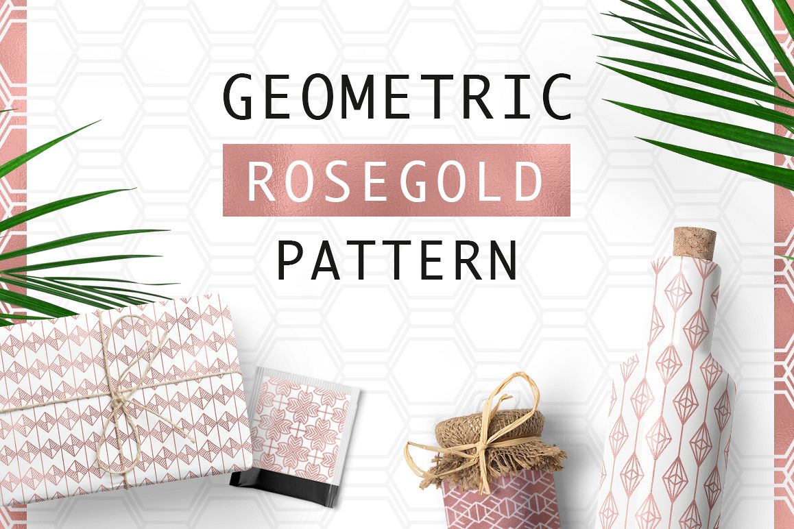Geometric Rosegold Pattern example image 1