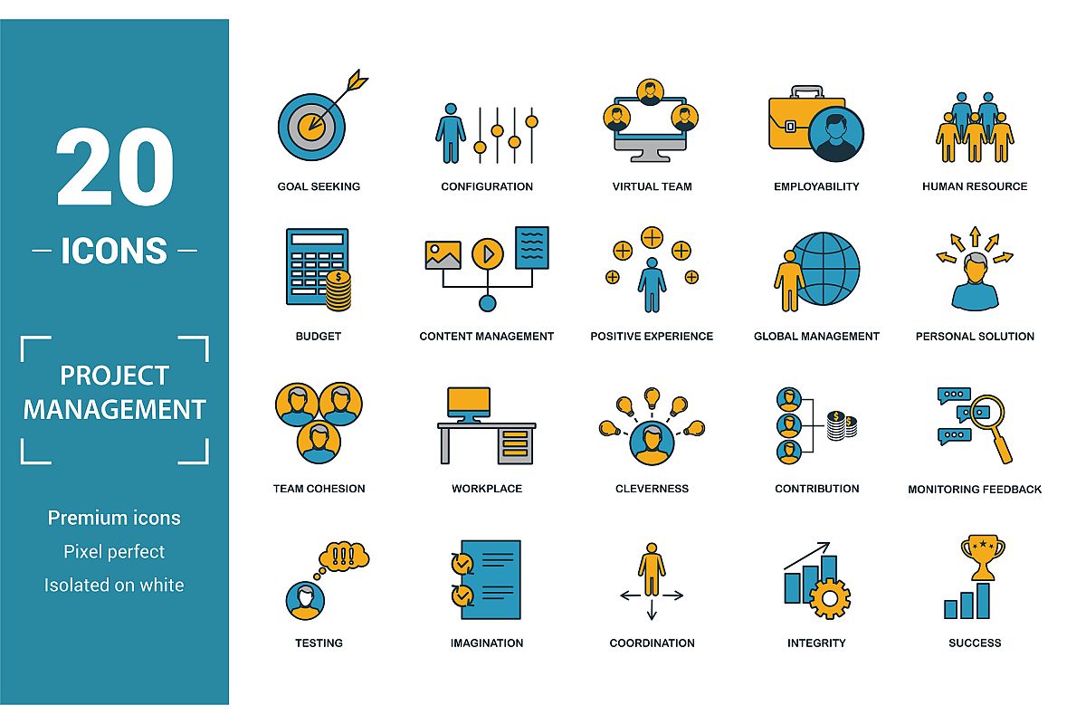 Project Management icon set.