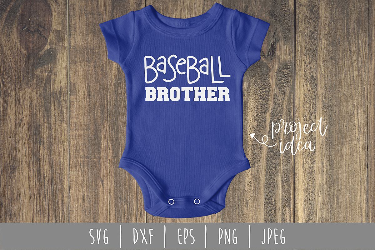 Baseball Brother SVG, DXF, EPS, PNG JPEG example image 1