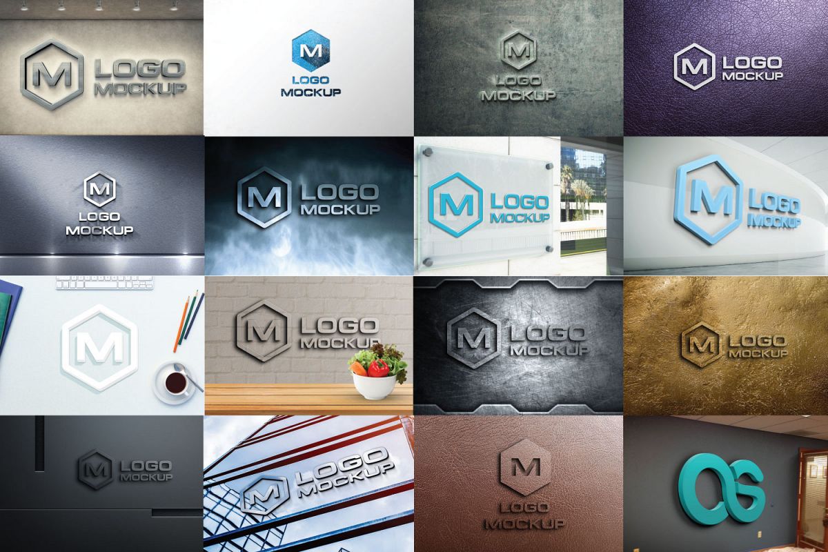 3D Logo Mock-up Bundle example image 1