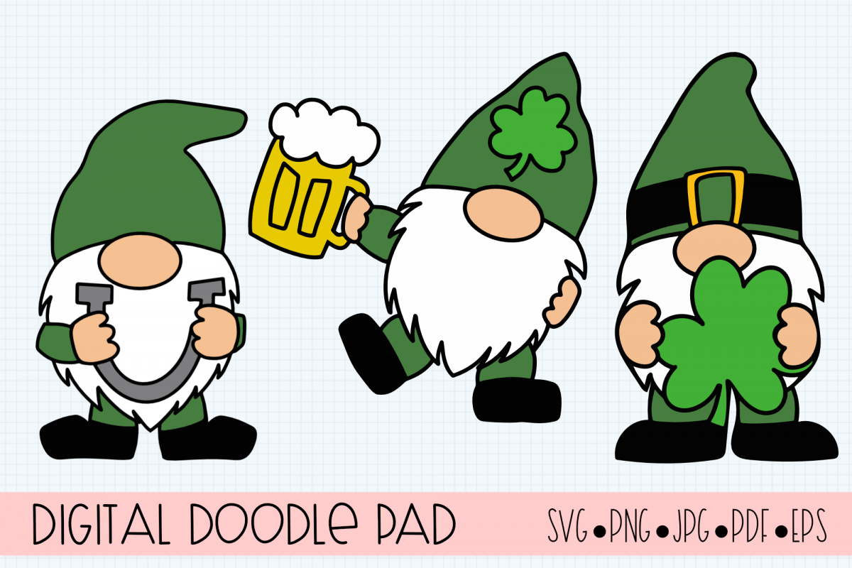 Download St. Patrick's Day SVG, Leprechaun Gnomes Cut Files