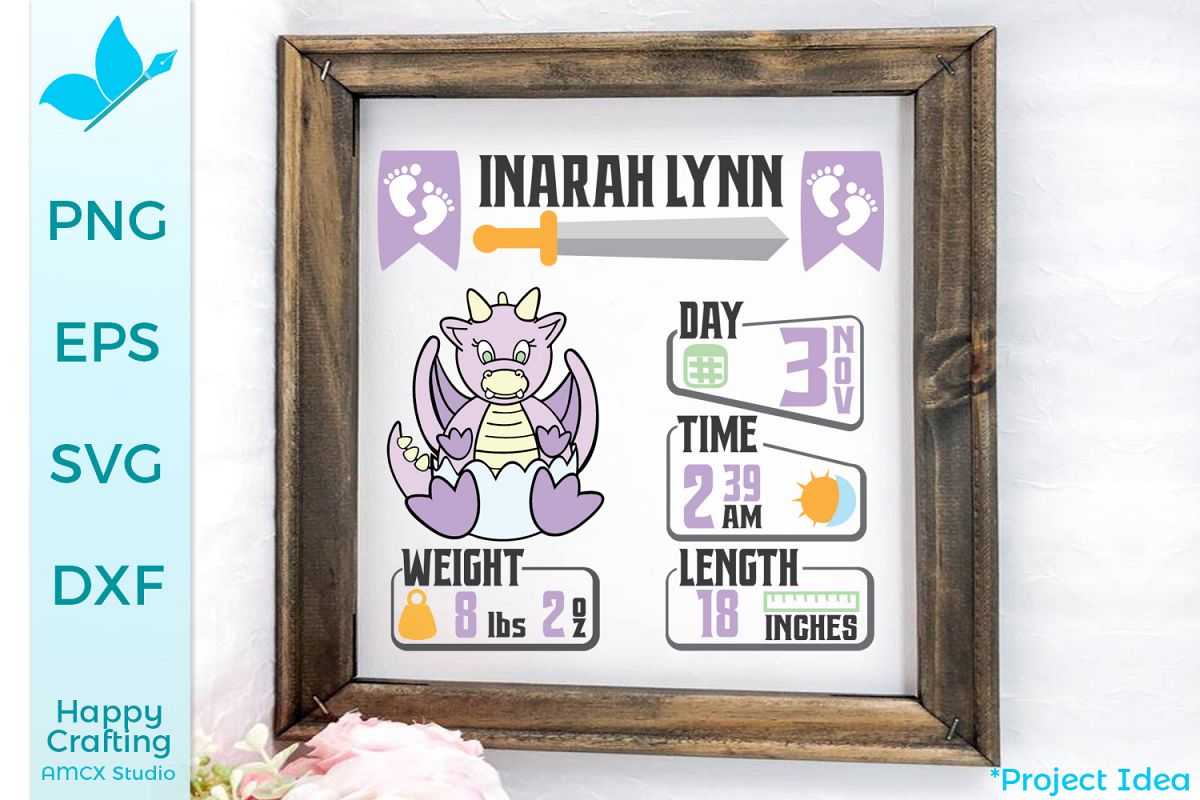 Baby Dragons - An adorable birth announcement s example image 1
