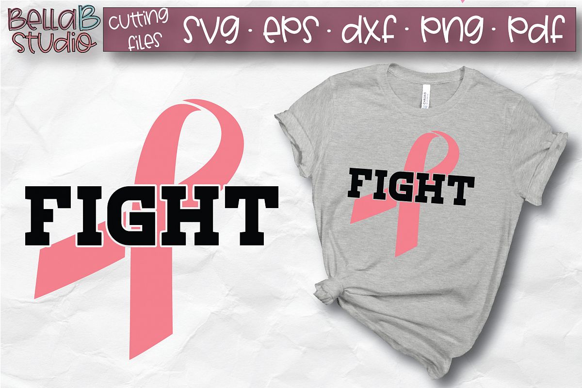 Breast Cancer SVG, Fight SVG, Pink Ribbon SVG example image 1