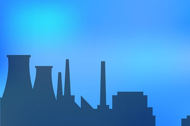 Landscape urban silhouette on a colorful background example image 1