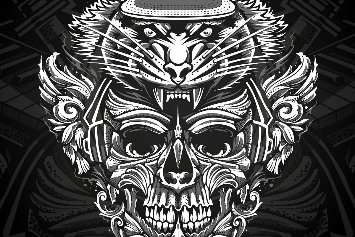 Brutal Musical Print Design | Vector example image 1
